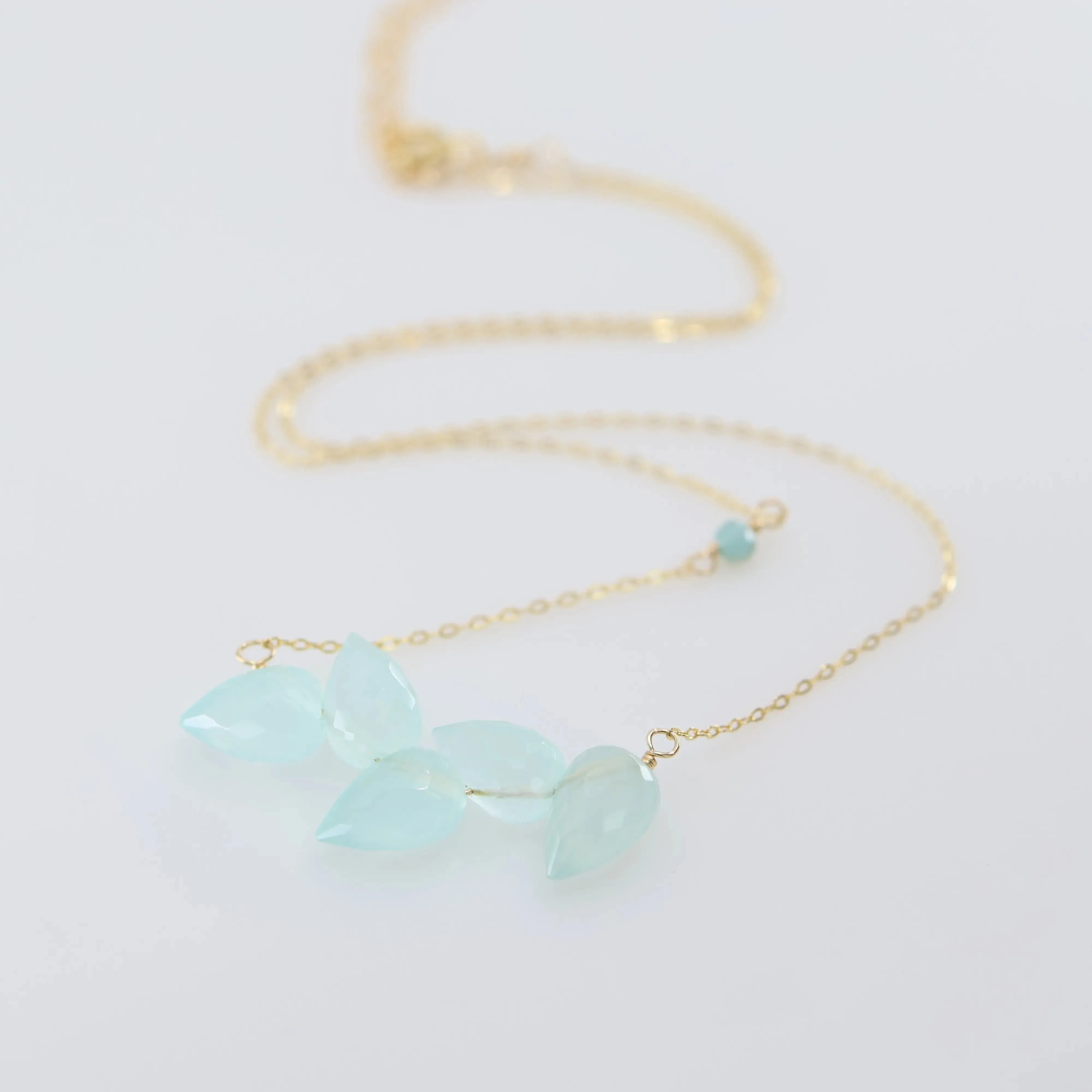 Small Fancy Cut Gemstone Cluster Necklace, 3 Variations