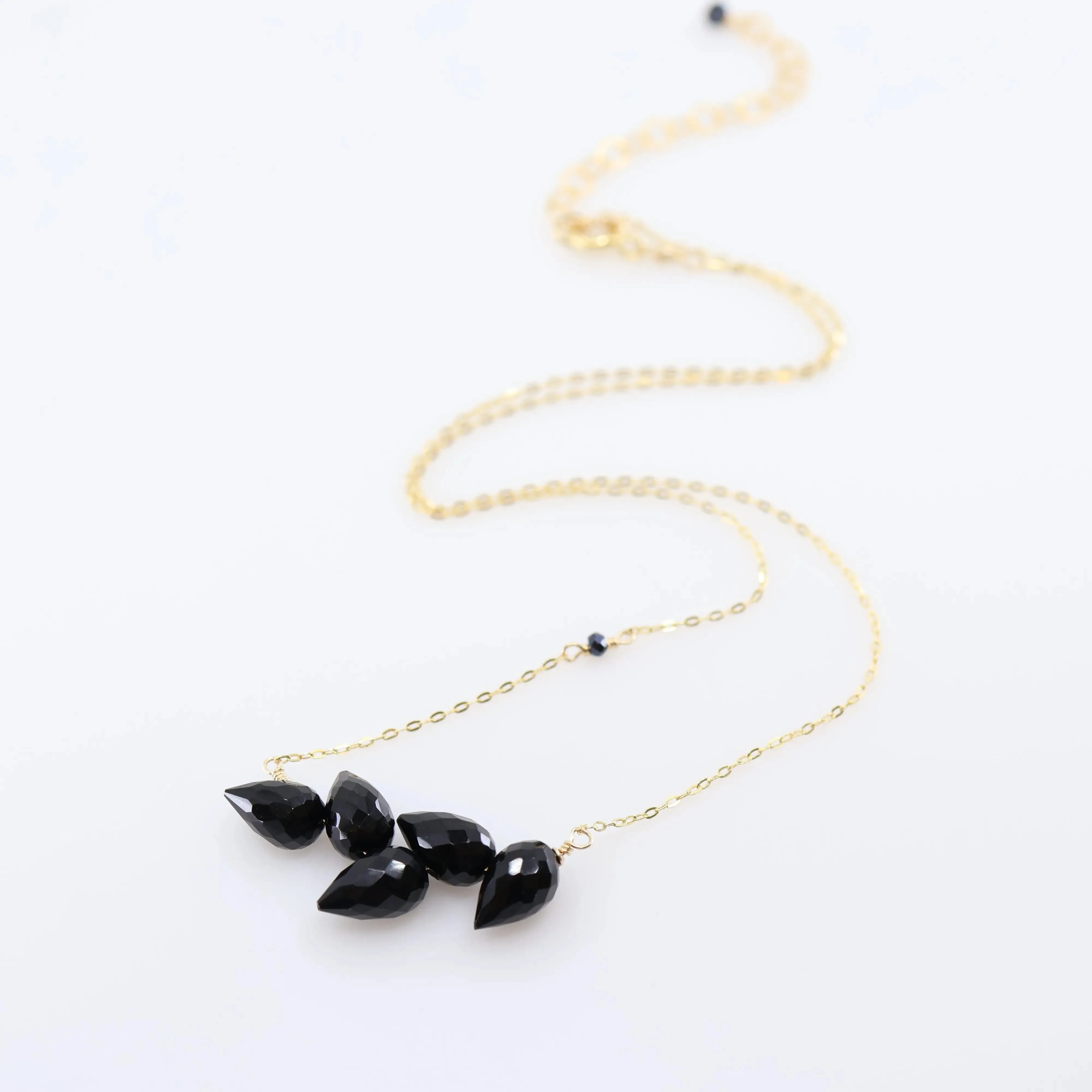 Small Fancy Cut Gemstone Cluster Necklace, 3 Variations