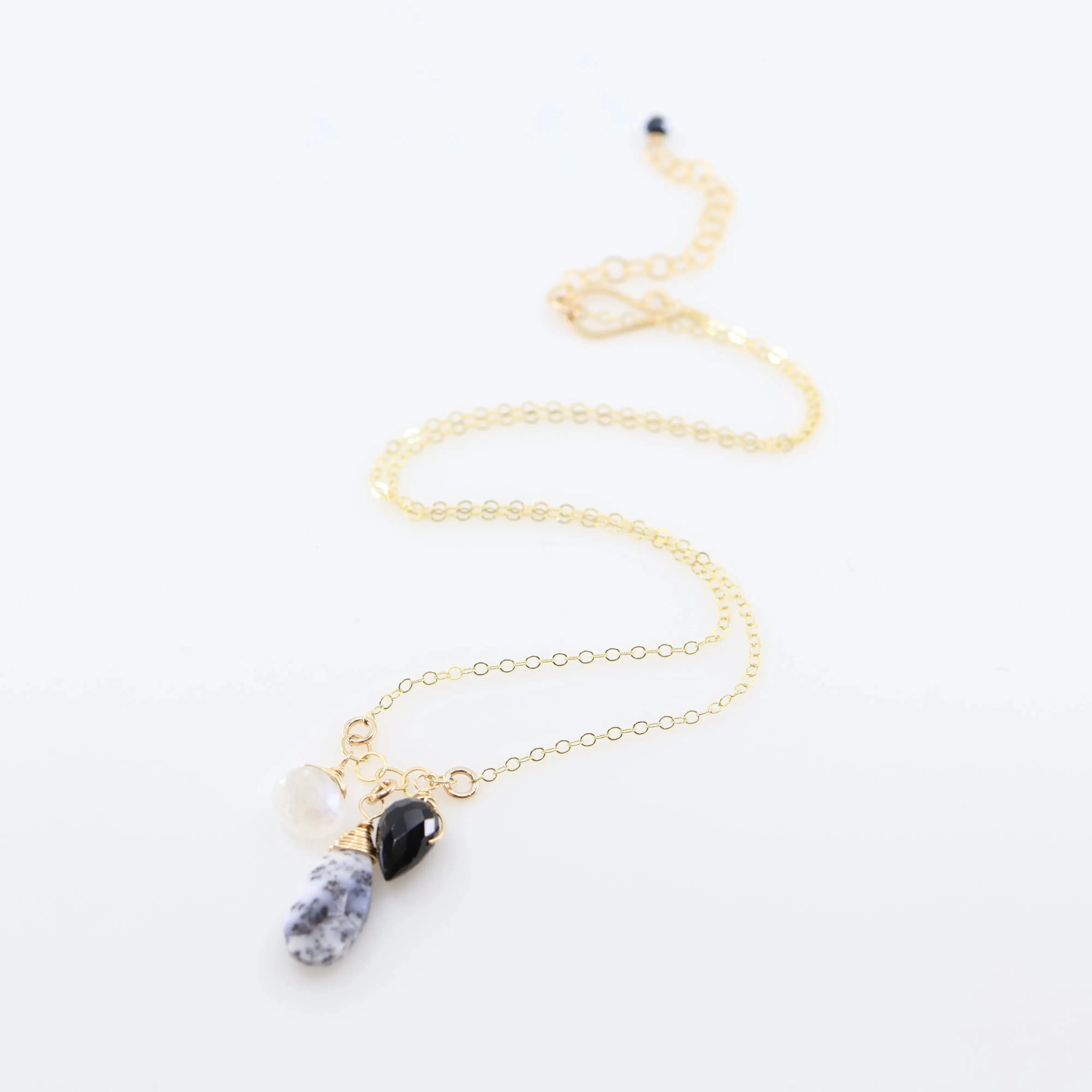 Small Gemstone Cascade Necklace, 3 Variations