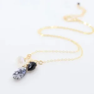 Small Gemstone Cascade Necklace, 3 Variations