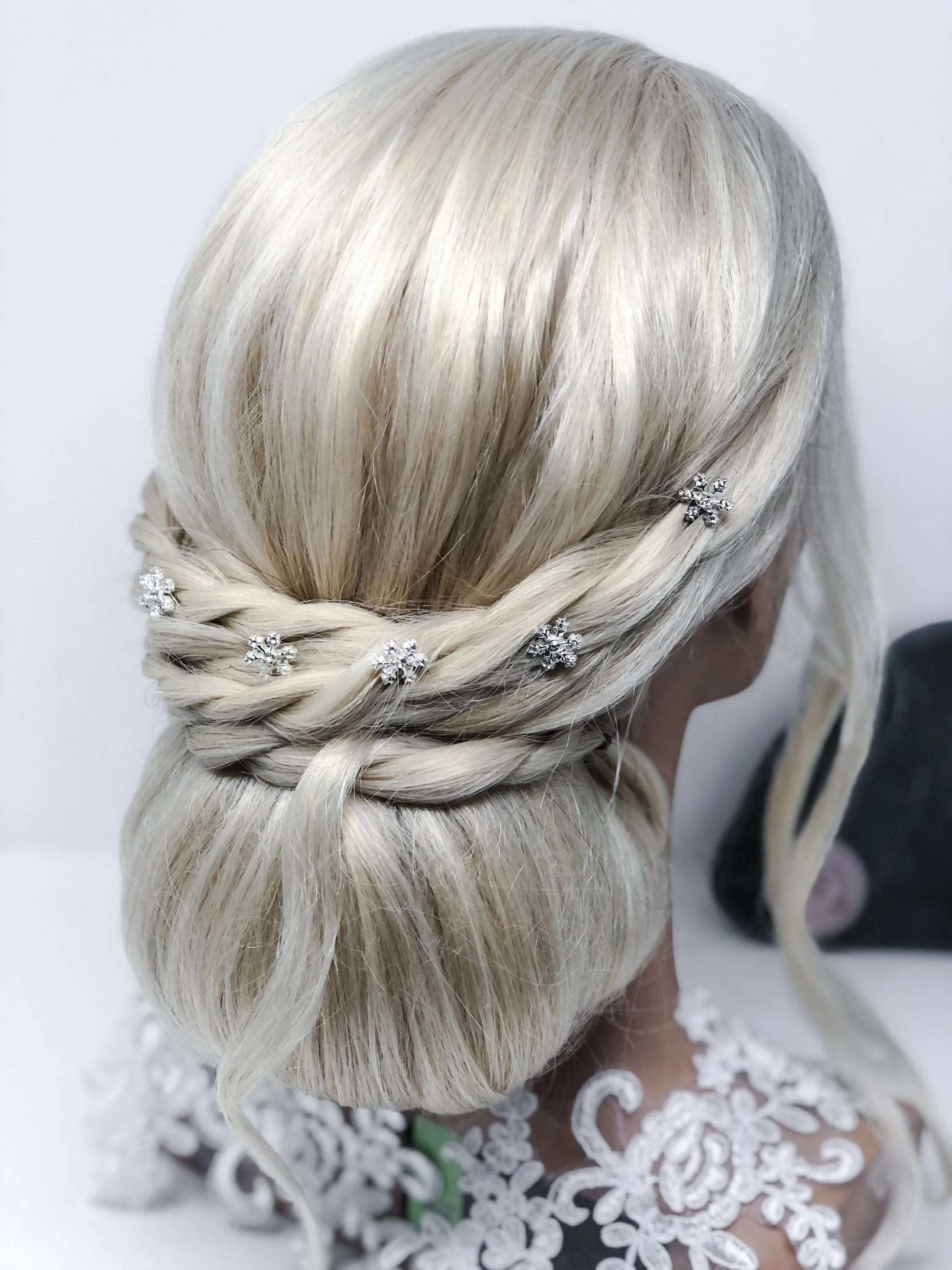 Snowflake Hair Pins, Snowflake Hair Clips, Bridesmaid Hair Pins, Bridal Hair Pins silver