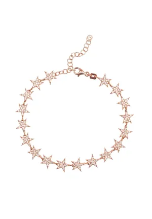 Star Strand Tennis Bracelet Rosegold