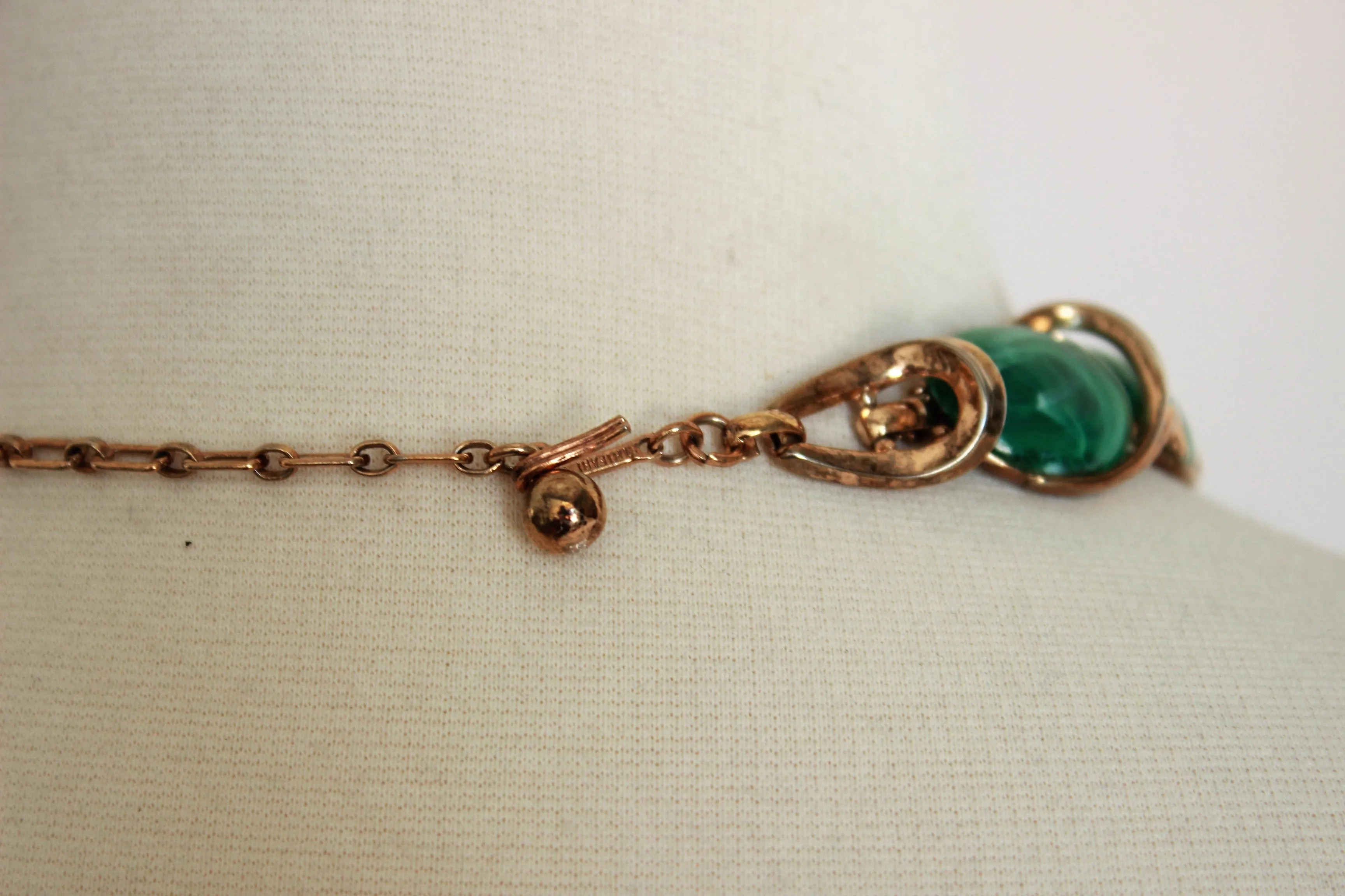 Vintage 1960s Trifari Malachite Necklace