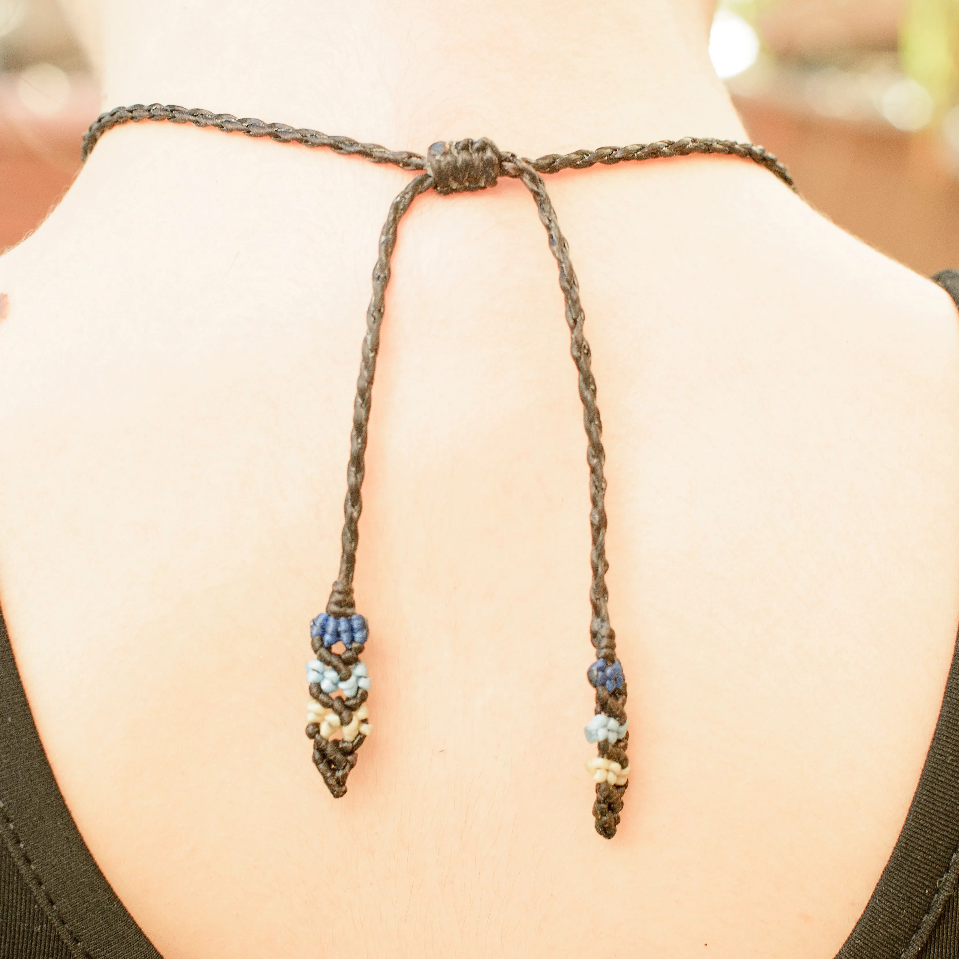 Vishuddha Macrame Pendant with Lapis Lazuli Stone